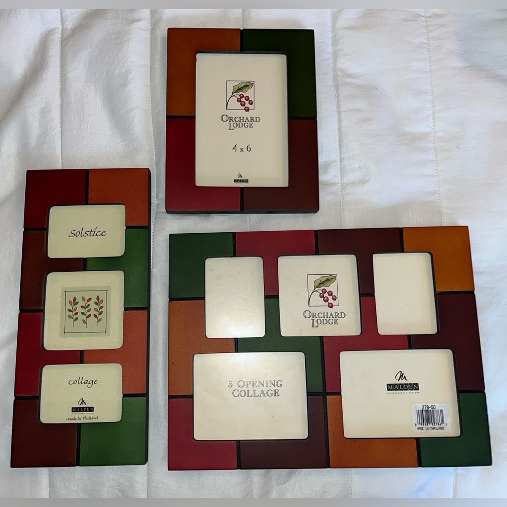 Set of 3 Multi-Color Malden Picture Frames - ALL NEW IN BOXES